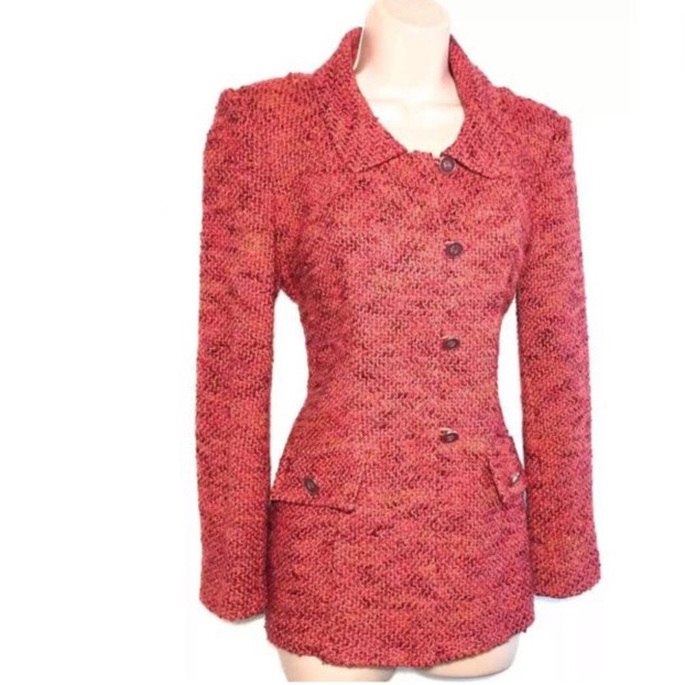 St. John Collection Coral Tweed Knit Jacket | 8